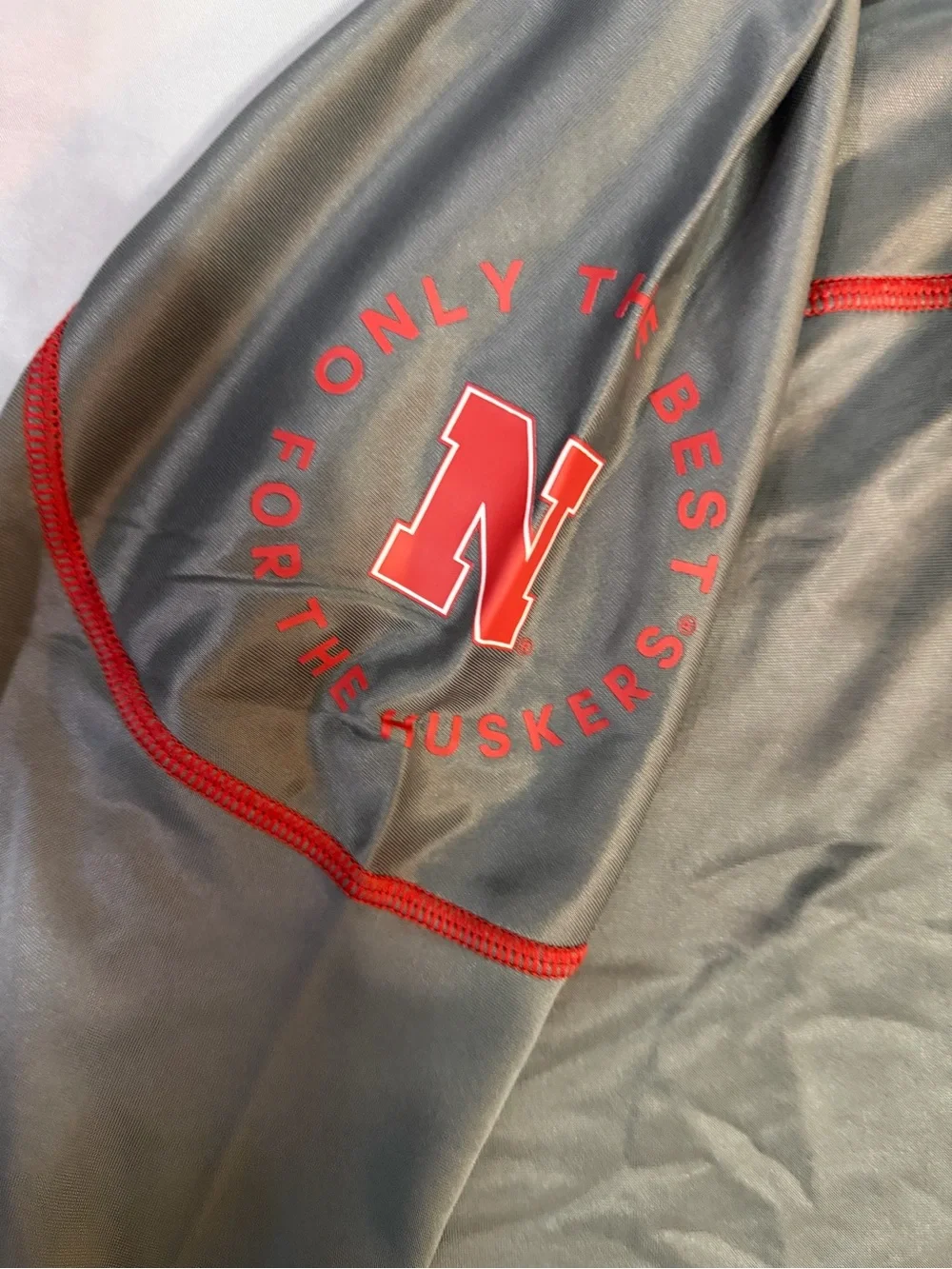 adidas Gray Pullover with Red 'Huskers' Script